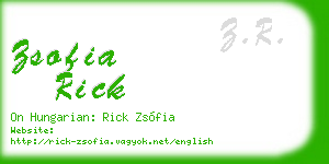 zsofia rick business card