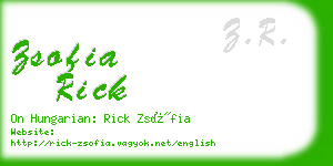 zsofia rick business card